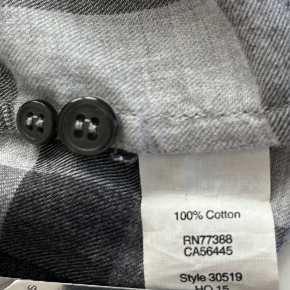 J. Crew Womens Buffalo Check Button Up Shirt XS Gray Plaid Cabin Core Grunge - Picture 9 of 10